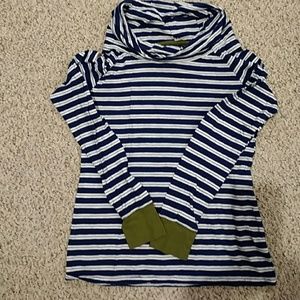 Horny toad cowl neck cotton long sleeve tee